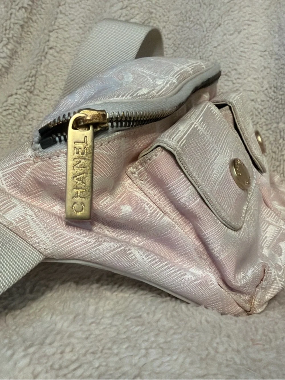 CHANEL Pink Quilted Mini Belt Bag with Gold Hardware - Picture 5 of 14